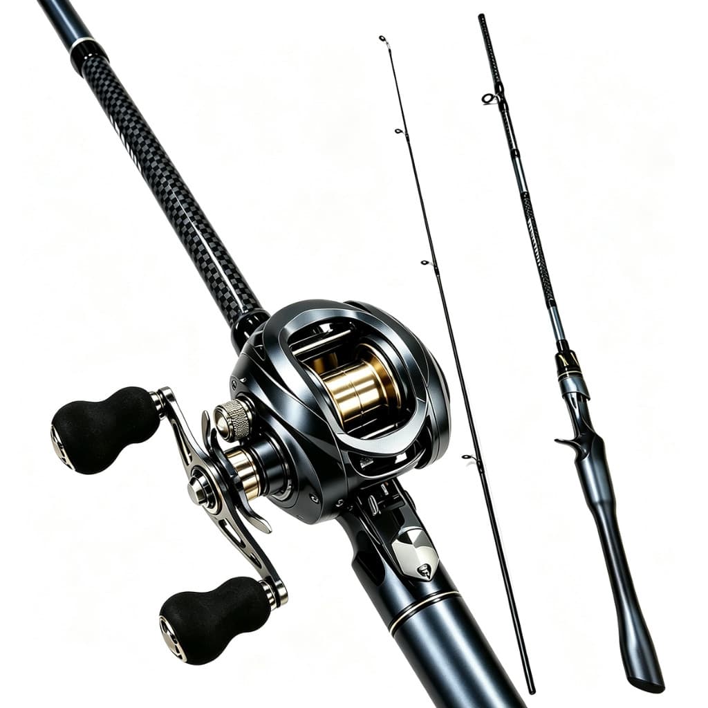 Kit Vara Lure Carbono + Pesca Com Marine Sports Pitching 7.2 : 1 Alta 10kg Max Molinete De Pesca Moline 2026