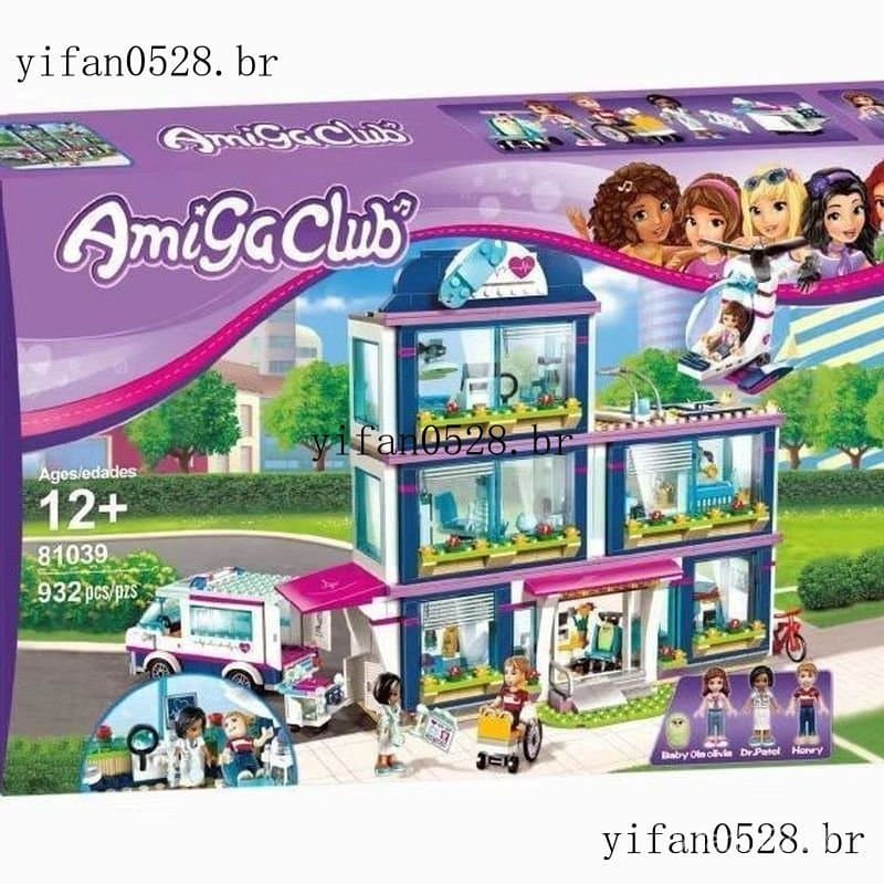 Compatível com Lego Friends Series Heartlake City Hospital Girls Montado Bloco de Construção Brinquedos Presentes de Ani