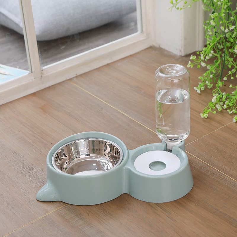 Tigela para cães e gatos, tigela dupla automática para água potável, tigela de água para cães e gatos, tigela de água pa