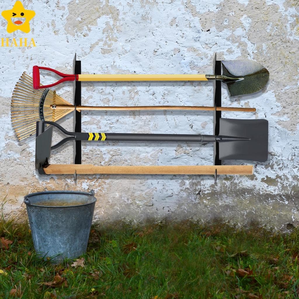 Organizador De Ferramentas Para Galpão , De Garagem Montado Na Parede Jardim De Metal Resistente , Contém 100 lbs Pás Sh