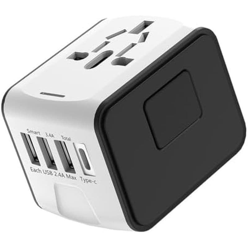 Adaptador De Viagem Universal (Preto)