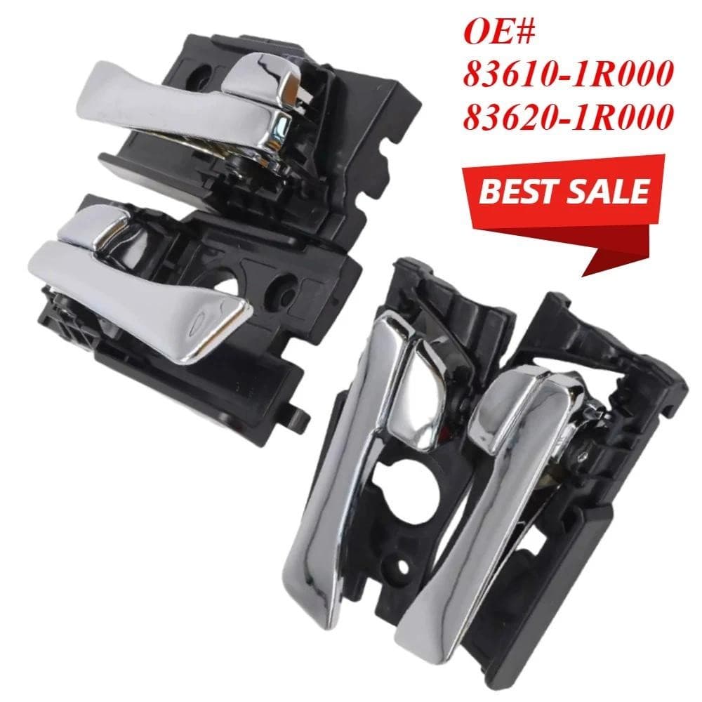 Maçanetas Internas Dianteiras/Traseiras Da Porta Do Carro Esquerda E Direita Cromadas Para Hyundai Acento 2012 2013 2014