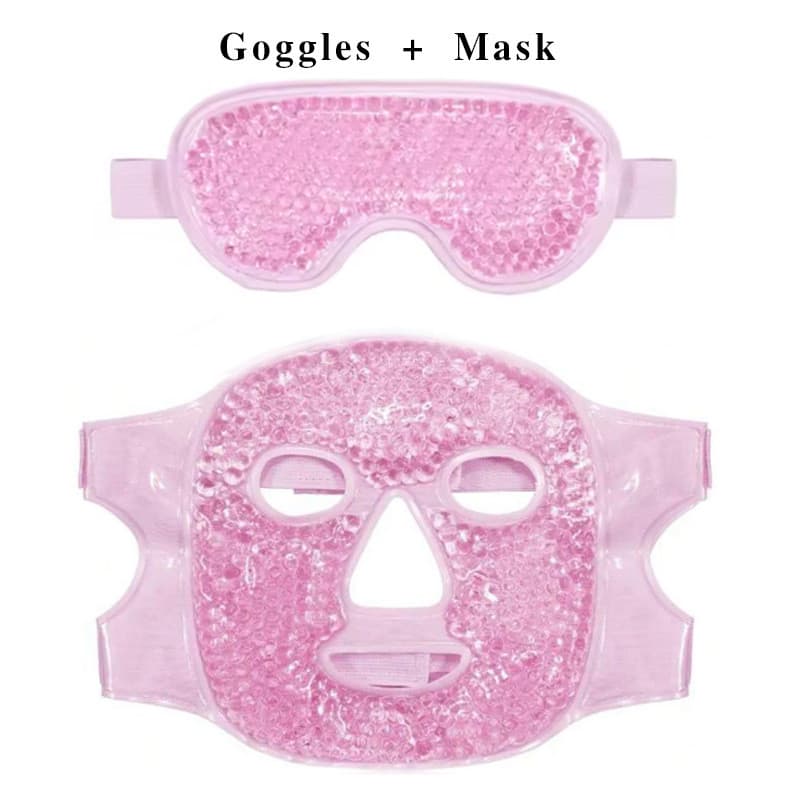 Conjunto de máscara de compressa de gelo, máscara ocular de gel quente e frio, máscara facial, máscara ocular, placa gua