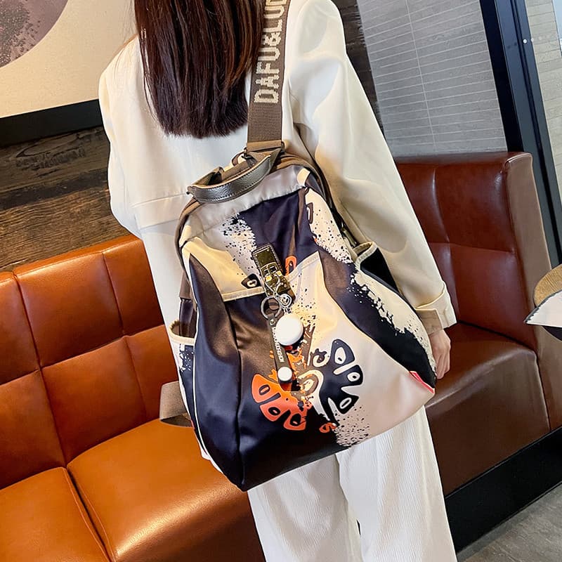 Estilo ocidental leve grande capacidade mochila de couro macio feminino 2026 nova moda senhoras mochila Oxford pano viag
