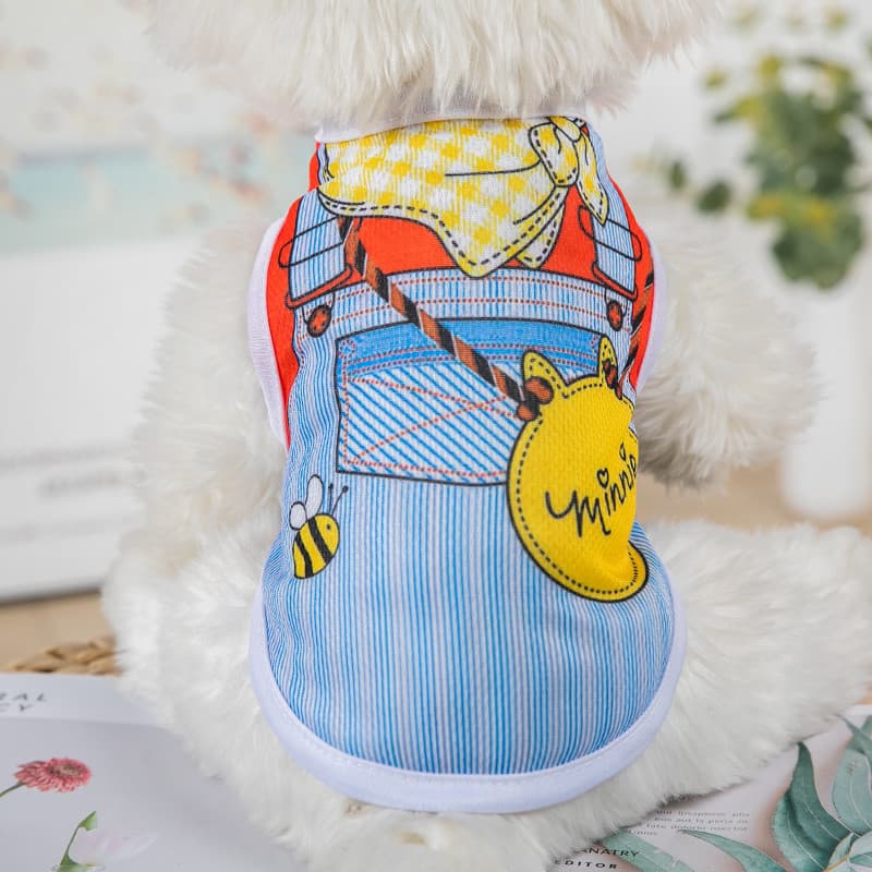 Roupas de cachorro fino Teddy Bichon Corgi Pomeranian pequeno cão filhotes gato Pet colete primavera outono estilo