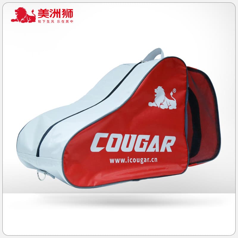 Cougar Roller Skate Shoes Mochila de ombro Bolsa para sapatos de patins Bolsa de gelo vermelha MD003