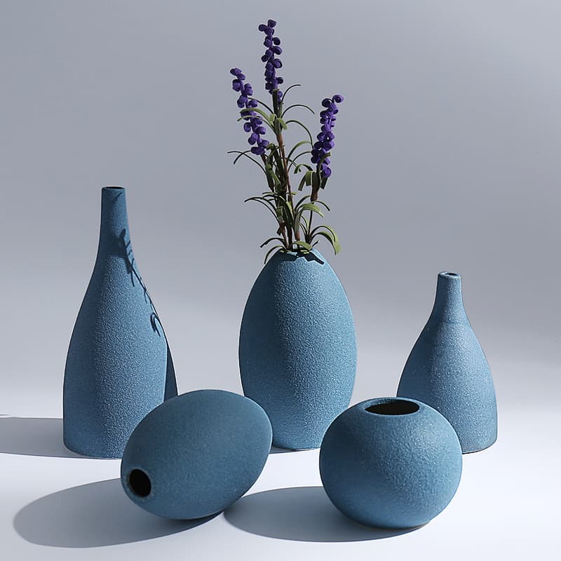 Criativo nórdico vaso de cerâmica ornamentos decorações para casa sala estar ornamentos mesa flores secas europeias vaso