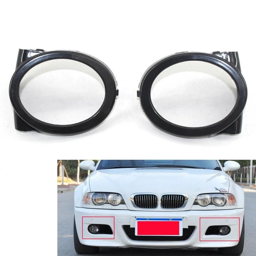 Luz De Nevoeiro Do Carro Lâmpada Guarnição Anel Capa Apto Para BMW E46 M3 M-Tech 2001-2006 Blackauto Peças Decoração