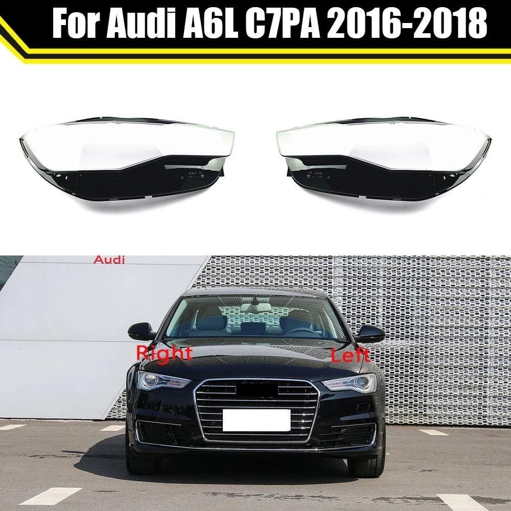 Frente Do Carro Farol Luz Habitação Caso Transparente Abajur Lâmpada Escudo Lente Capa Para Audi A6 A6L C7PA 2016 2017 2