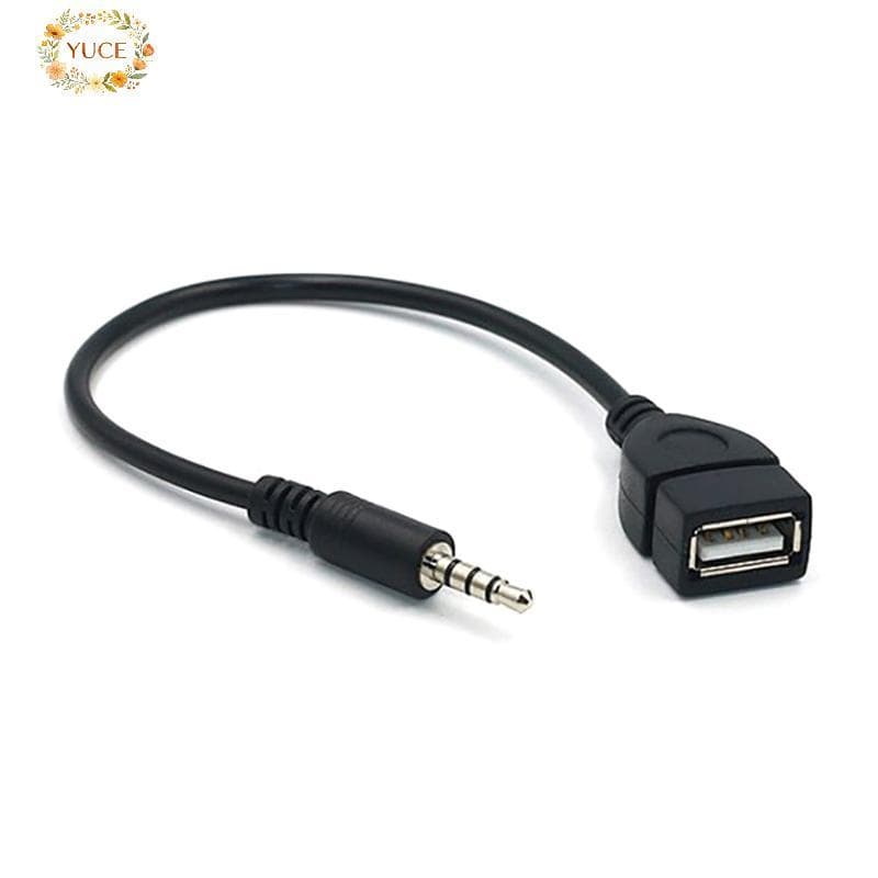 YUCE Carro MP3 Player Conversor 3.5mm Macho AUX Áudio Ja Plug Para USB 2.0 Fêmea Cabo Adapte Quente