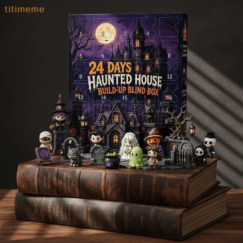 tr 24 Dias Halloween Advent Blind Box Tema De Casa Assombrada Com Mini Figuras Colecionáveis E Modelos De Cenas Para Pre