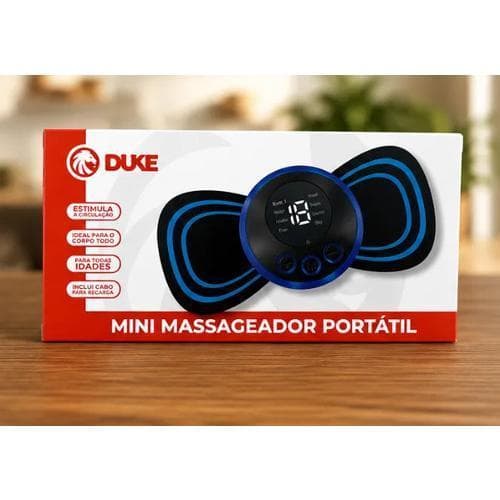 Mini Massageador Portátil Eletroestimulador Muscular Duke