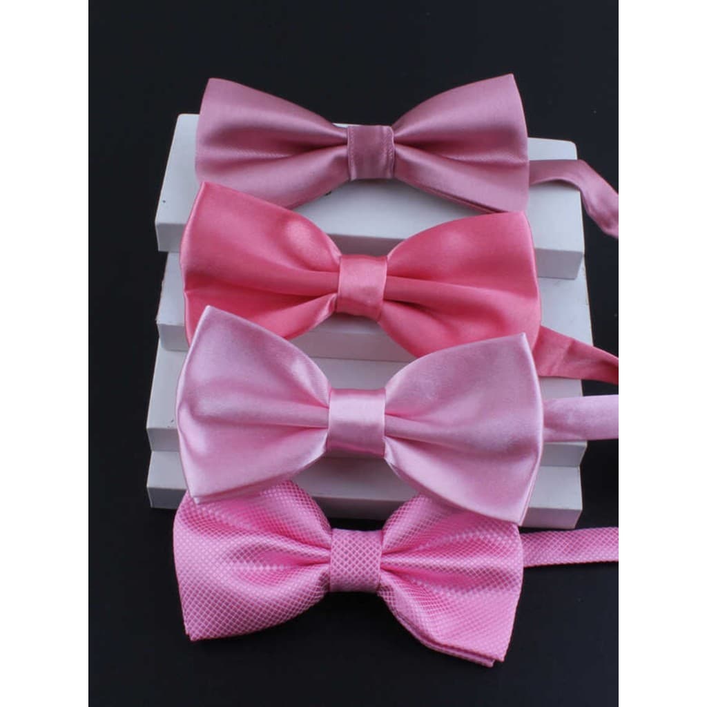 Gravata borboleta rosa masculina negócios Casual irmãos grupo padrinhos entretenimento coro laço