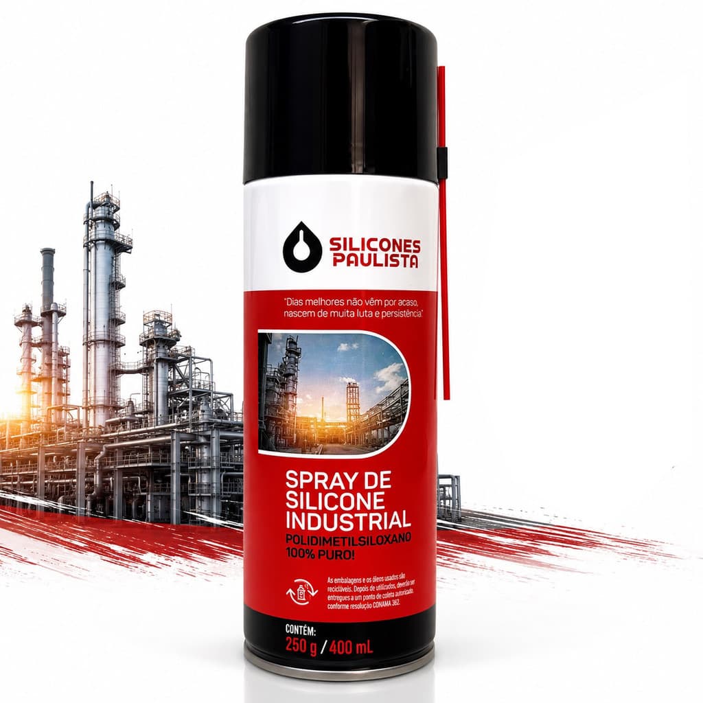 Kit 2 Sprays Silicone Industrial 100% Puro 400ml Silicones Paulista Lubrificante Desengripante