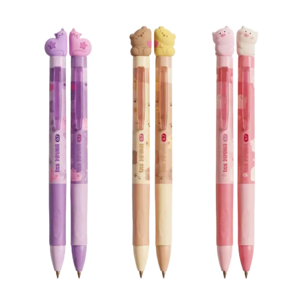 Caneta Gel Retrátil Duplinha com 2 unidades 0.7mm - Tris