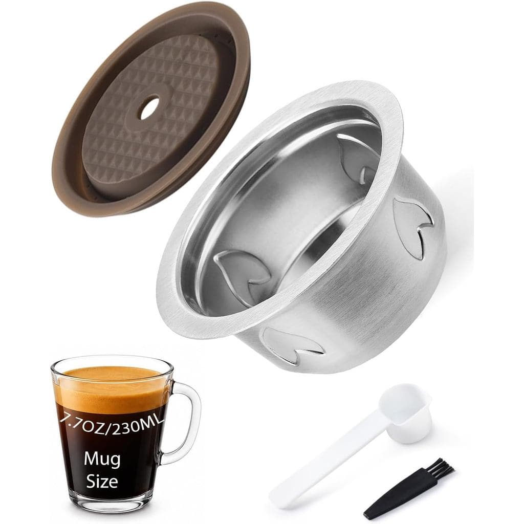 i Cafilas Cápsula de Café Recarregável de 7,7oz (230ml) Compatível com Máquinas Nespresso Vertuo, Cápsula Reutilizável d