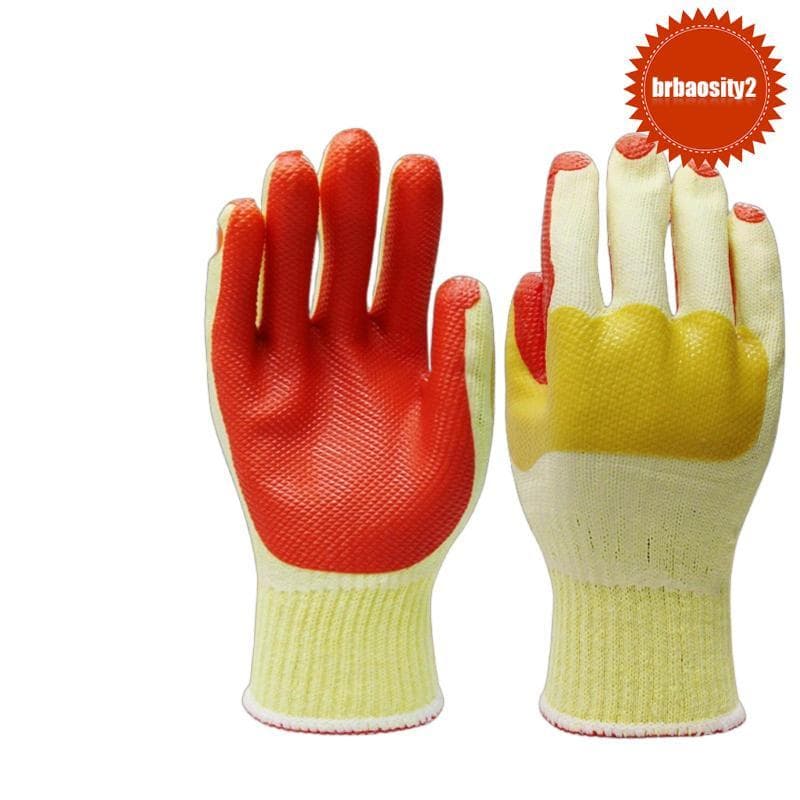 [Brbaosity2] Luvas Industriais De Malha Flexível À Prova De Espinhos Jardim Com Aderência Texturizada Para Manusear Frut