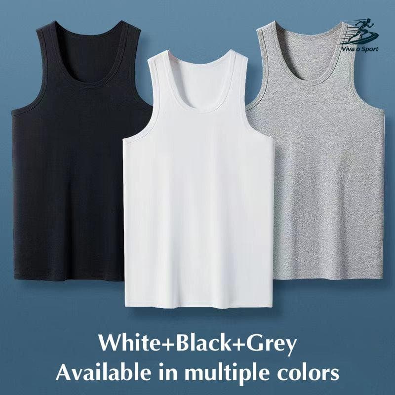 Viva o Sport Verão Plus Size Roupas Masculinas Regatas Branco Cinza Singlets Sem Mangas Fitness Masculino Colete Casual