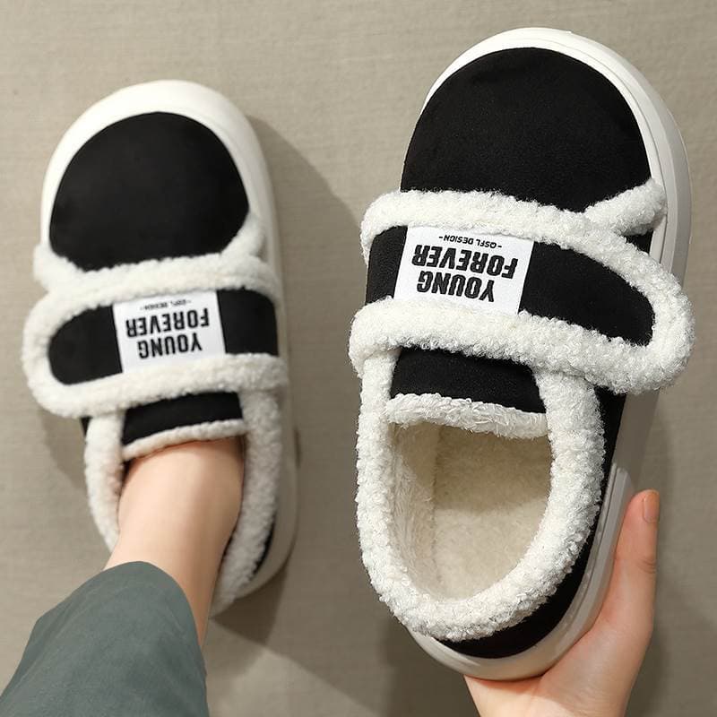 Chinelos de algodão masculino inverno ao ar livre Wear 2026 novo estilo salto interior casa quente pelúcia birque sapato