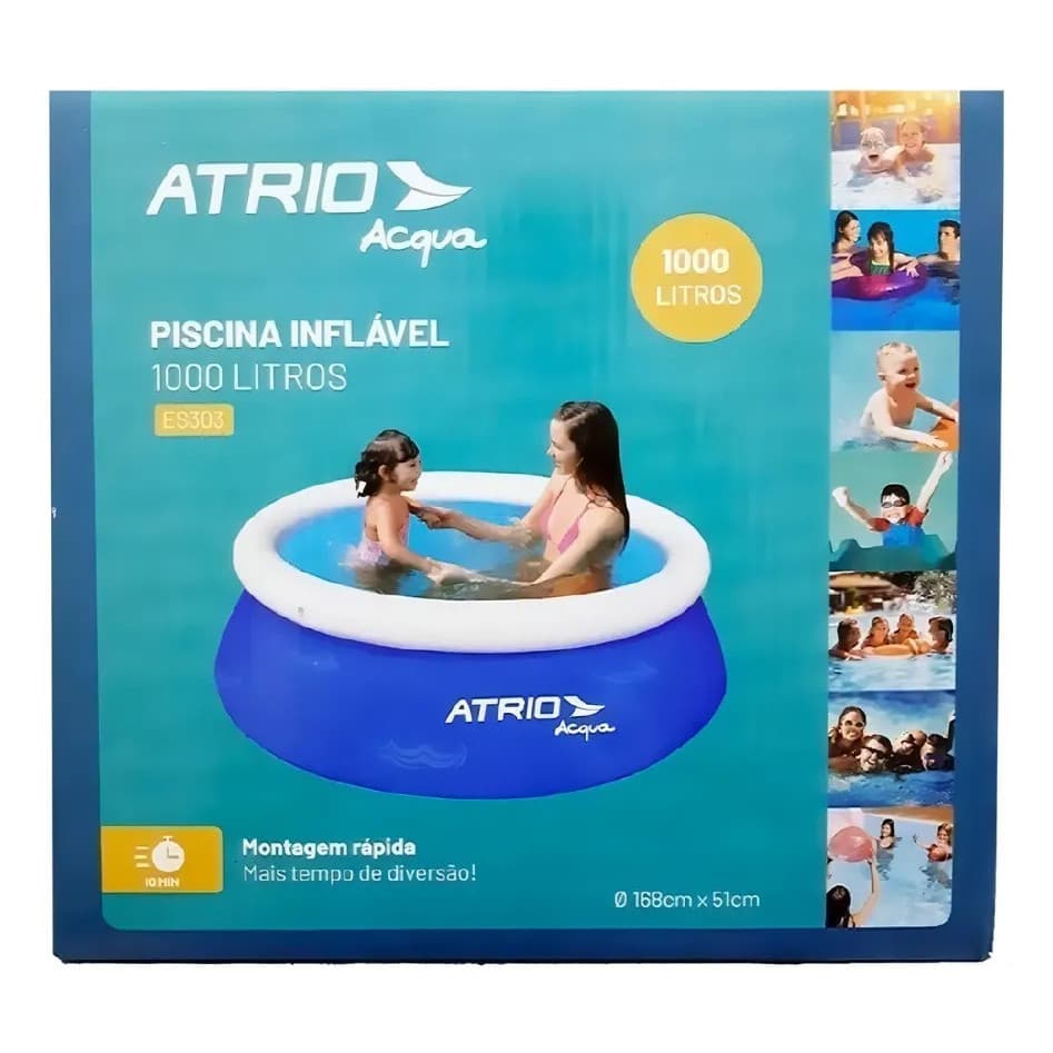 Piscina Inflável Redonda ES303 de 1000L Azul