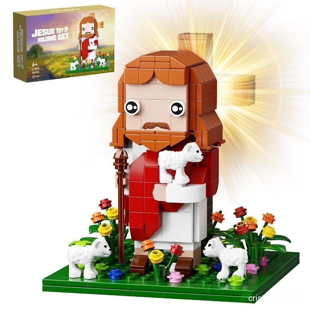 Compatível com Lego Jesus, Brinquedos de Construção para Crianças, Decorações de Blocos de Montar