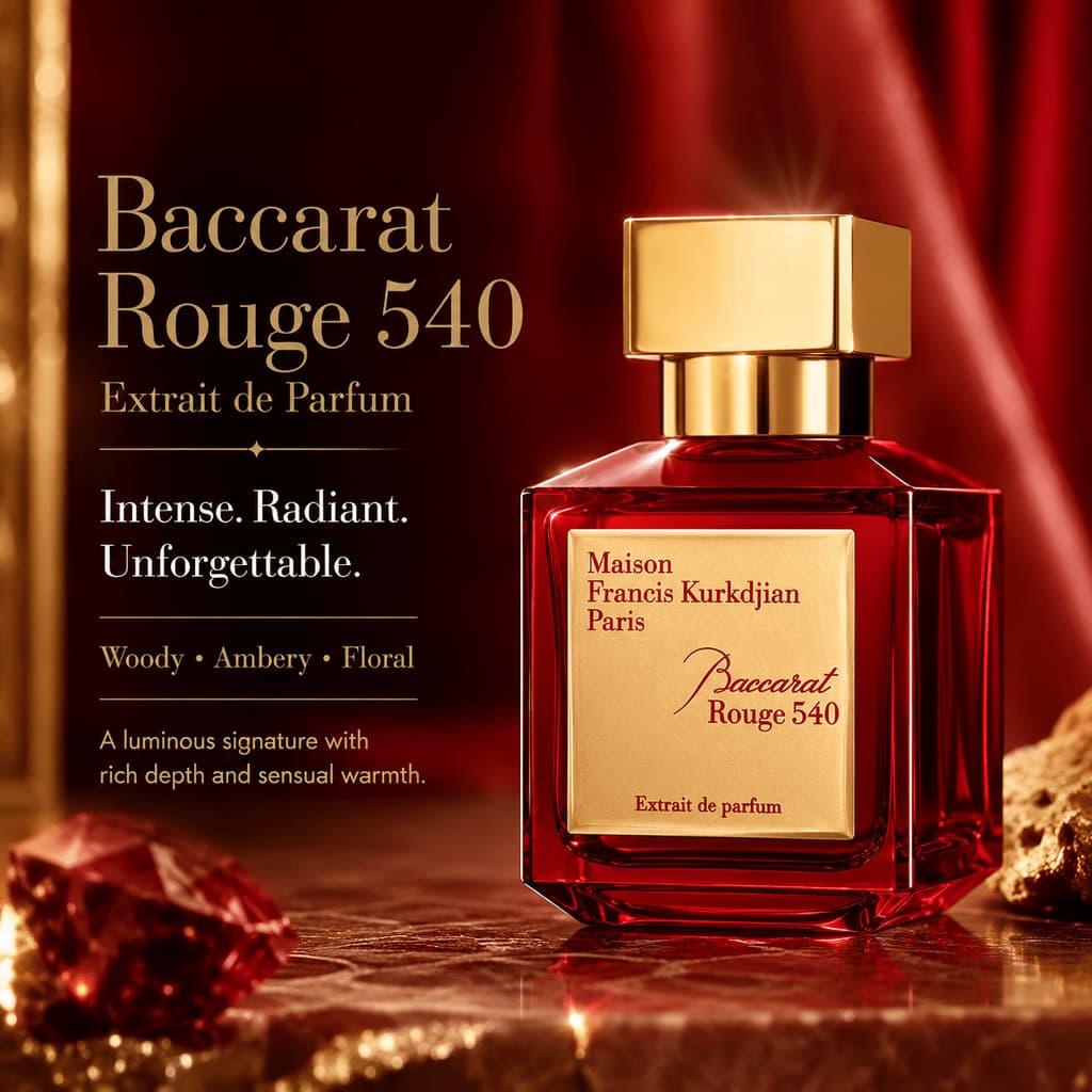 70ML Maison Francis Kurkdjian Baccarat Rouge 540 Extrait De Parfum MFK , Spray Âmbar Amadeirado Com Fragrância Floral De