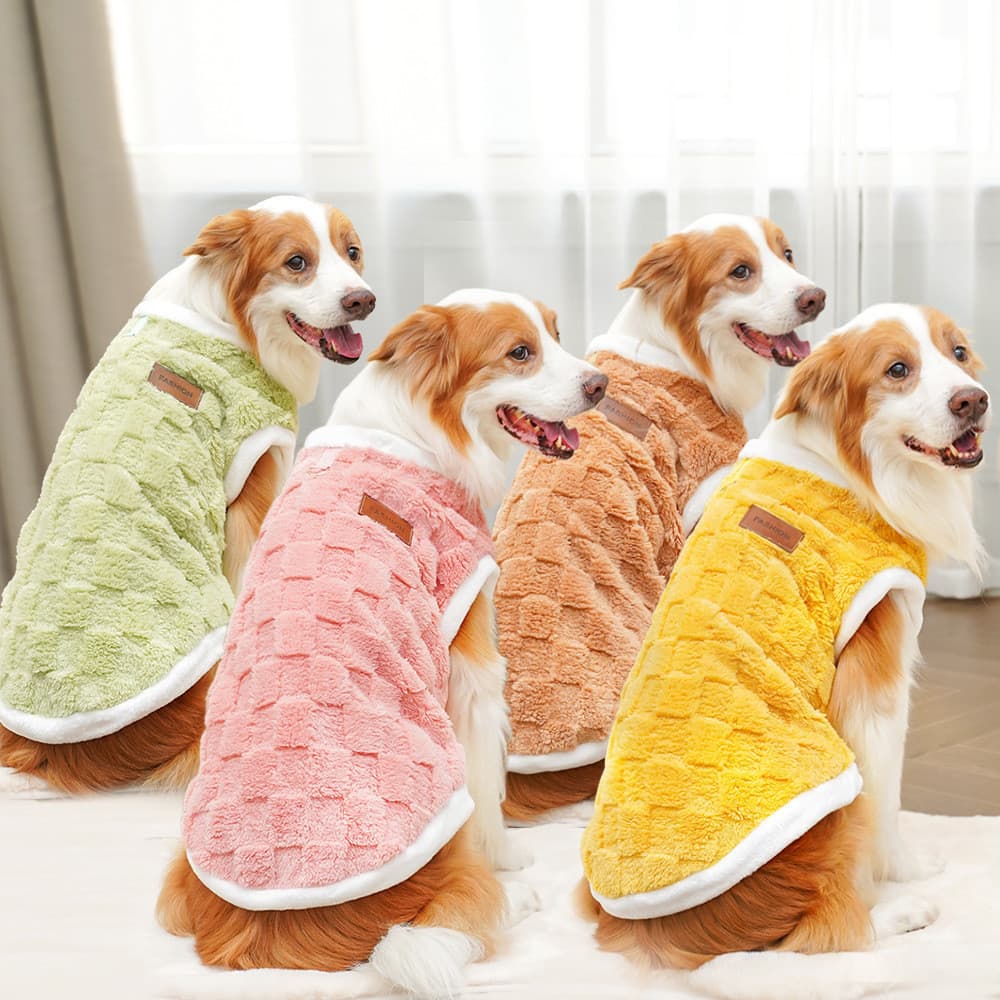 1.5-25kg Golden Retriever Buldogue Francês Roupas Pijamas Lã Quente Inverno Gato Casaco Para Animais De Estimação Cães M