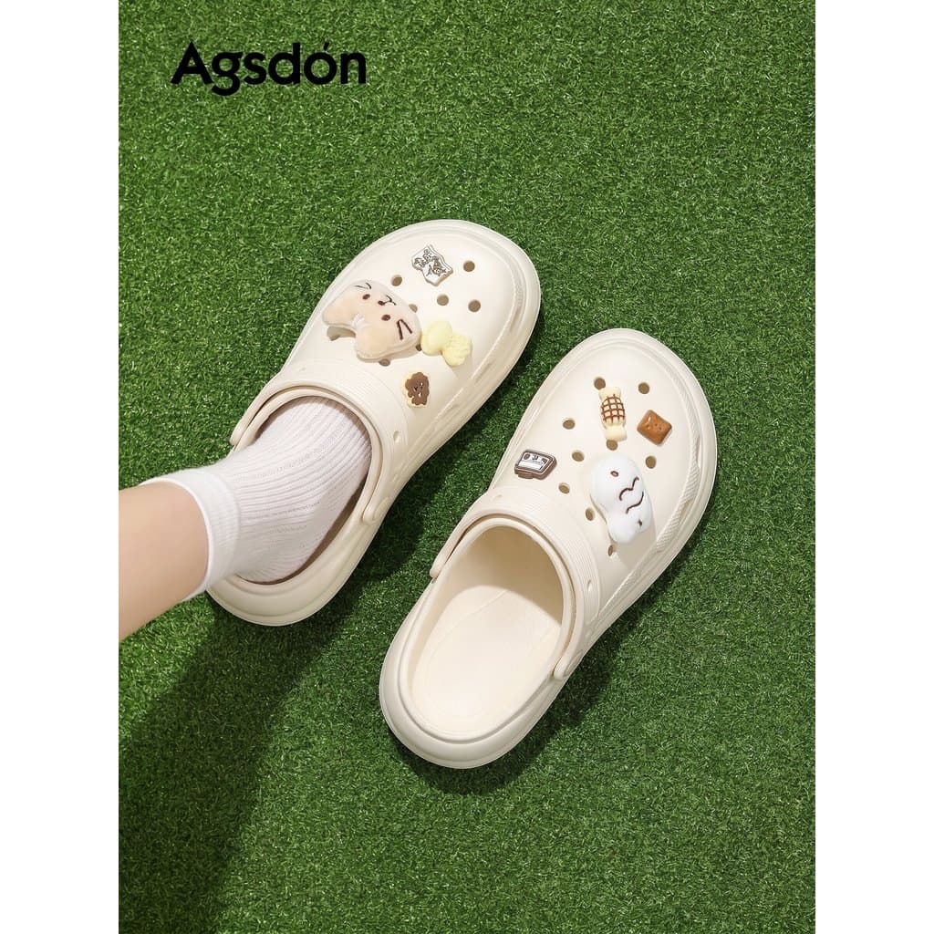Augushiden sapatos femininos com sola grossa, novo estilo de verão, sandálias deslizantes, chinelos de duas peças, sola