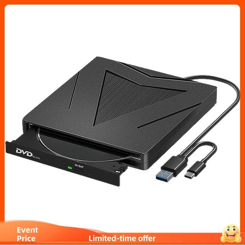 Gravador De CD Externo Portátil DVD USB 3.0 +/- RW Drive Slim/ROM Para Laptop Desktop PC