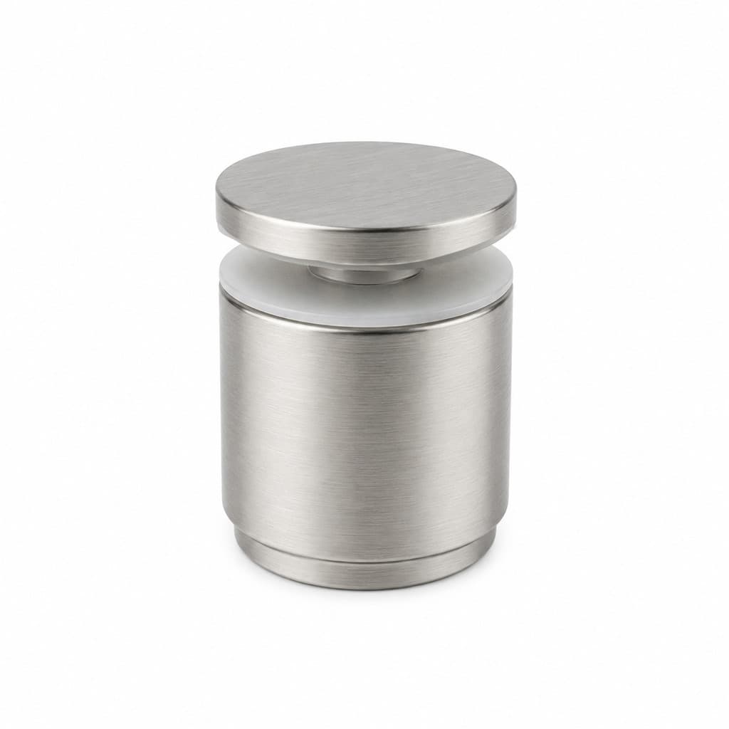 Prolongador Botton 50x40mm Inox Escovado Guarda Corpo Vidro