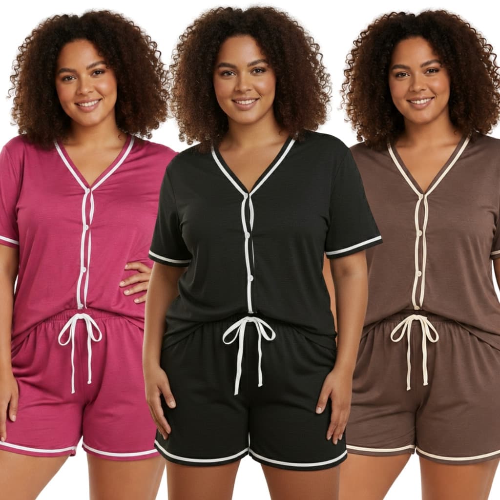 Baby Doll Americano Plus Size / Blogueirinha Com Botão / Baby Doll Pós Cirúrgico Amamentação
