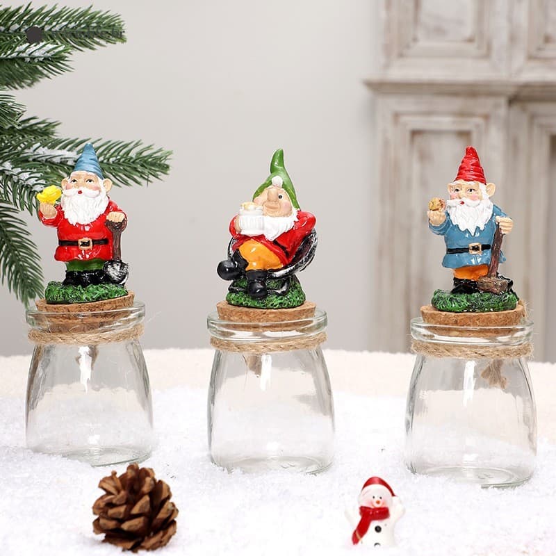 Conjunto Festivo De Enfeites De Elfo E Anão-Bastões De Doces De Feriado , Presentes De Natal , Decorações De Festa