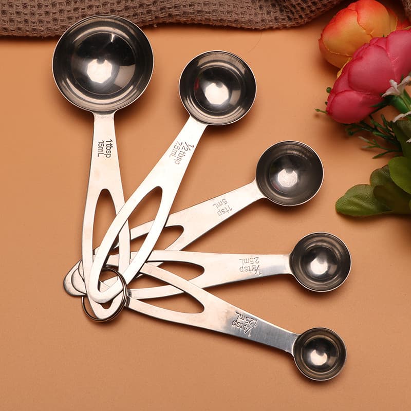 Colher medidora de aço inoxidável, colher de peso de grama, leite em pó, colher medidora de café, três sete farinha, coz