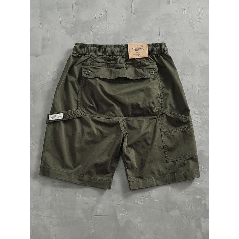 Verão estilo fino solto Multi-saco macacão Shorts High Street Retro funcional Casual cinco pontos calças médias bonito n
