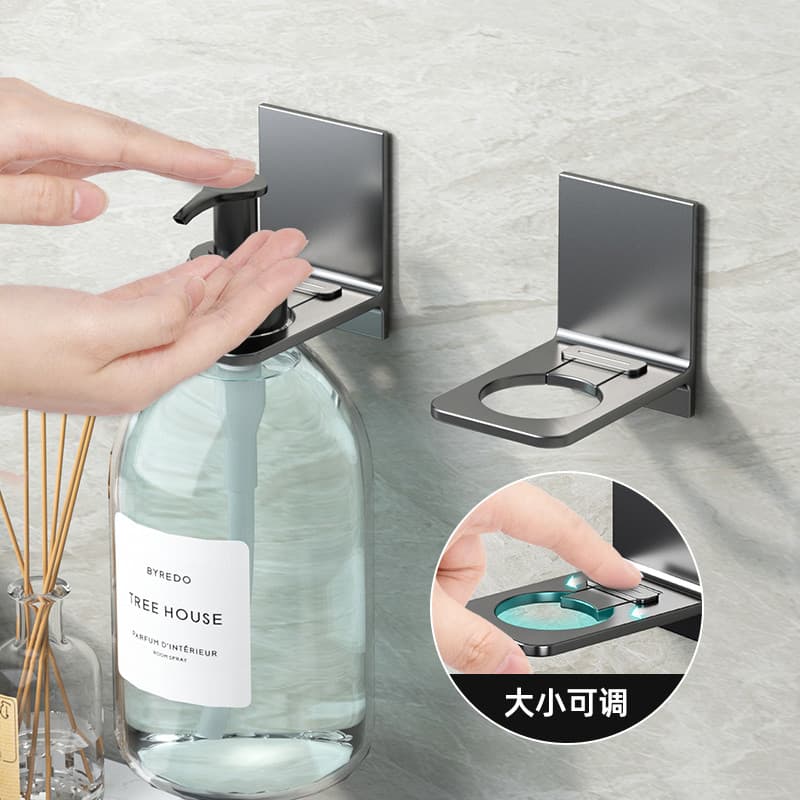 Prateleira de banheiro para desinfetante para as mãos em Gel de banho sem perfuração para Shampoo, detergente, cabide de