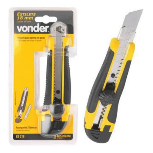 Estilete Vonder Largo, Lâmina 18MM Mod. ES 218