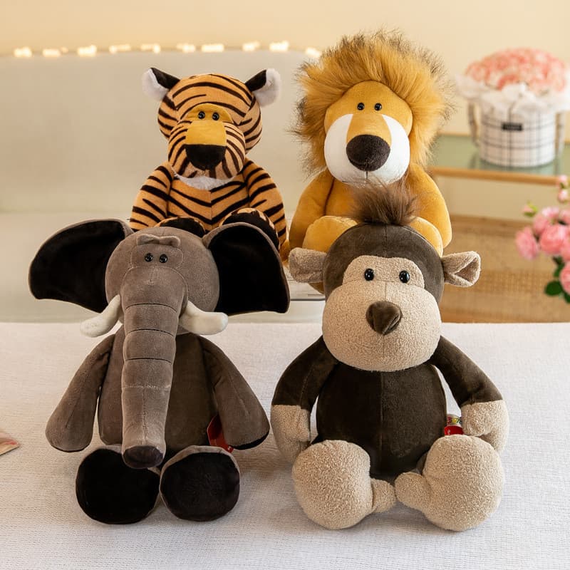 Animal leão tigre guaxinim reconfortante boneca de pelúcia brinquedo boneca atacado tenda CX7B