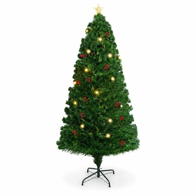 Árvore de Natal Premium 2,10m Verde com Iluminação LED, 240 Pontas Realistas e Detalhes Decorativos Oásis OIH-9048