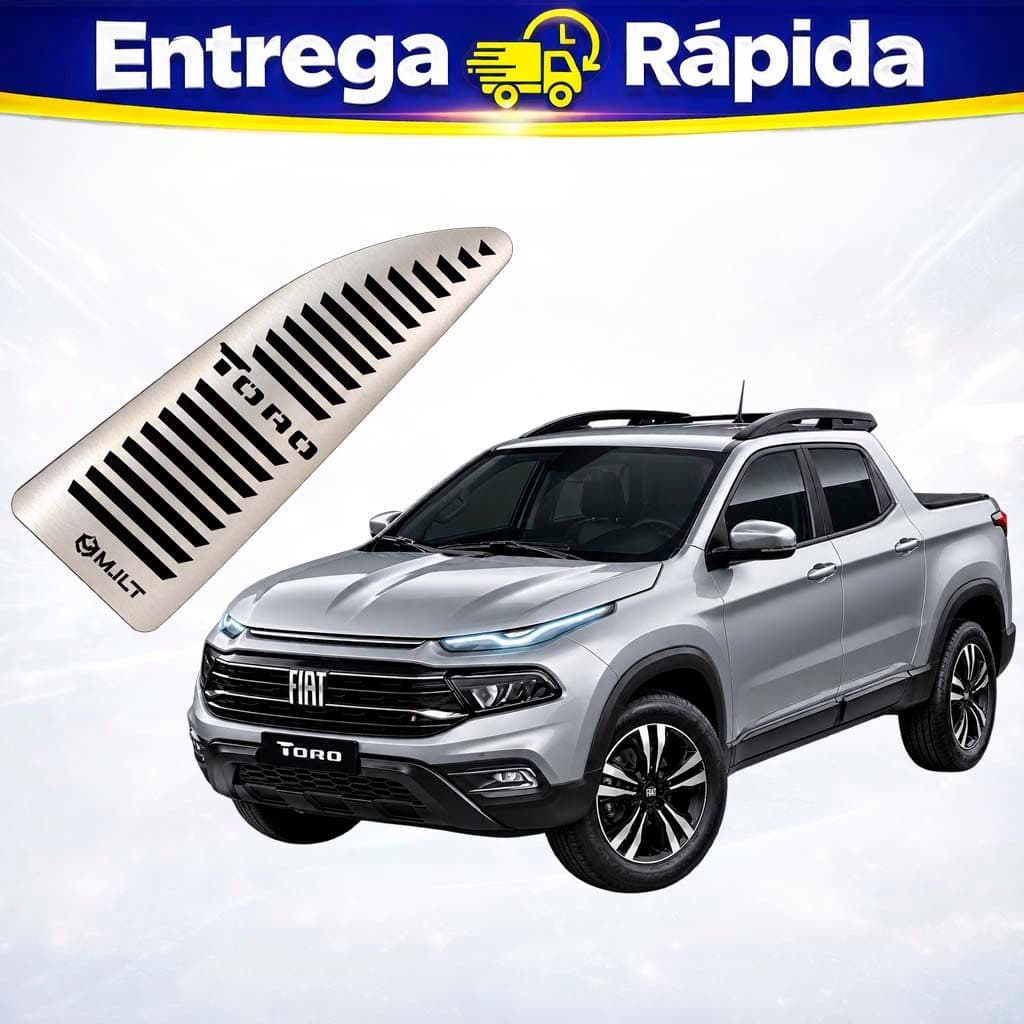 Descanso de Pé Aço Inox Escovado Fiat Toro 2016 a 2024 Multi