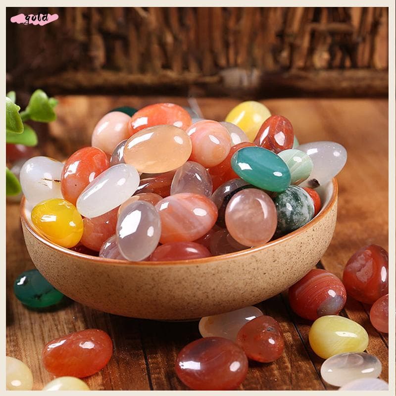 Ouro 100 G/set Natural Misturado Ágata Pedra Caída Arco-Íris Cristal Para Igreja Oração Vaso Enchimento Paisagem Decoraç
