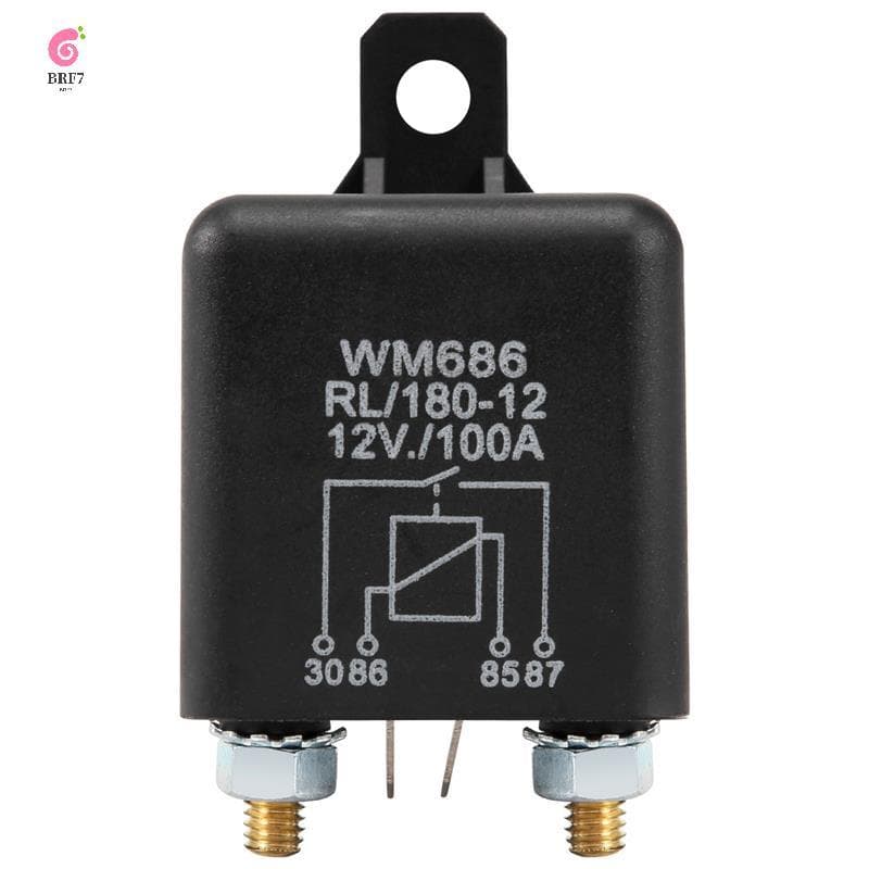 12V 100Amp Interruptor Liga/Desliga Resistente De 4 Pinos Relé De Carga Dividida Para Van De Barco Automotivo Preto
