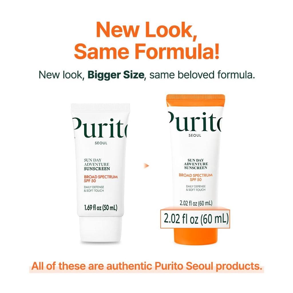 PURITOKoreanoProtetorSolarSPF50 | Textura Mais Leve, Sem Resíduos, Proteção de Amplo Espectro UVA/UVB | Sem óleo, vegano