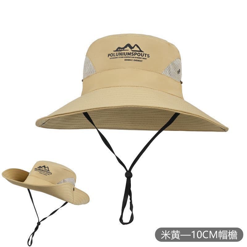 Chapéu de montanhismo para acampamento ao ar livre, masculino, feminino, protetor solar, balde, aba grande, respirável,
