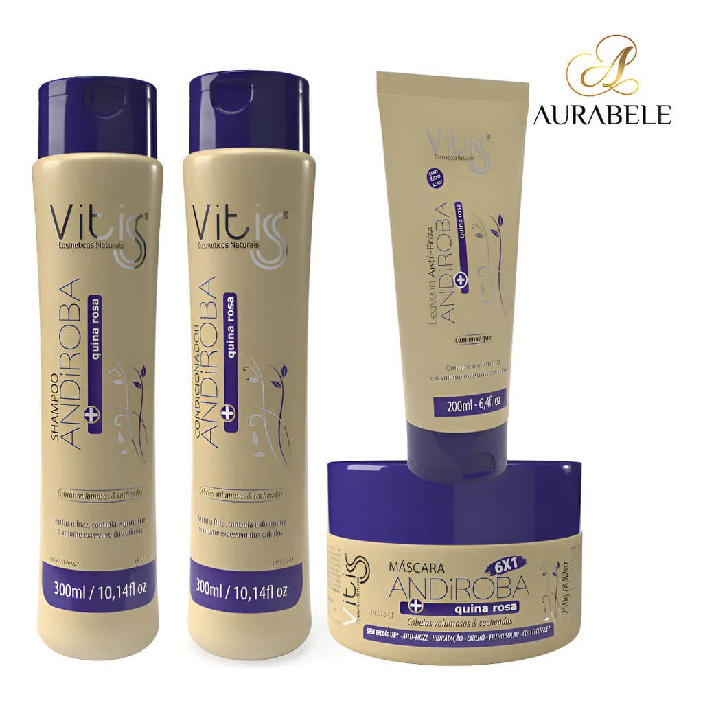 Kit Shampoo Condicionador Mascara Antifrizz Cachos Definidos