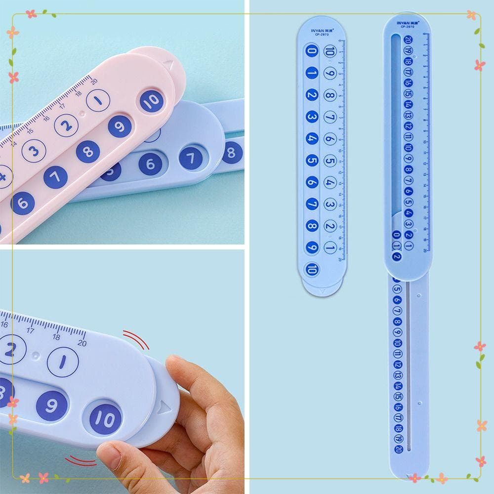 Régua De Subtração  , Decomposição Matemática De Plástico Portátil , Dentro De 20 Réguas De Adição Rosa/Azul