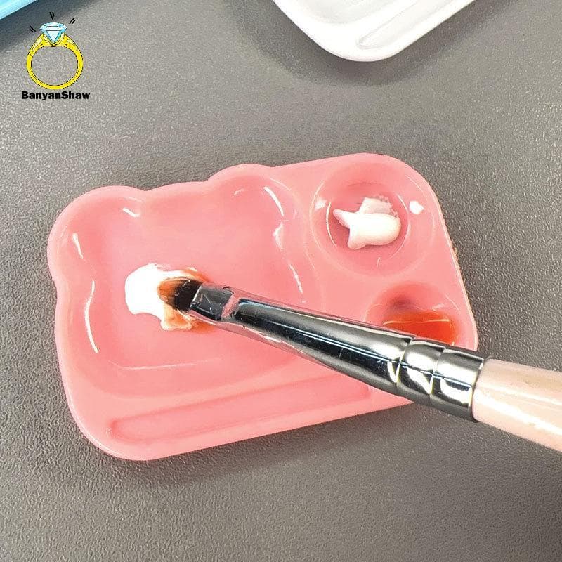 [BANY] 1 Peça Paleta De Cores De Desenho Animado Para Arte Em Unhas , Plástico , Esmalte Gel , Pintura , Bandeja De Plac