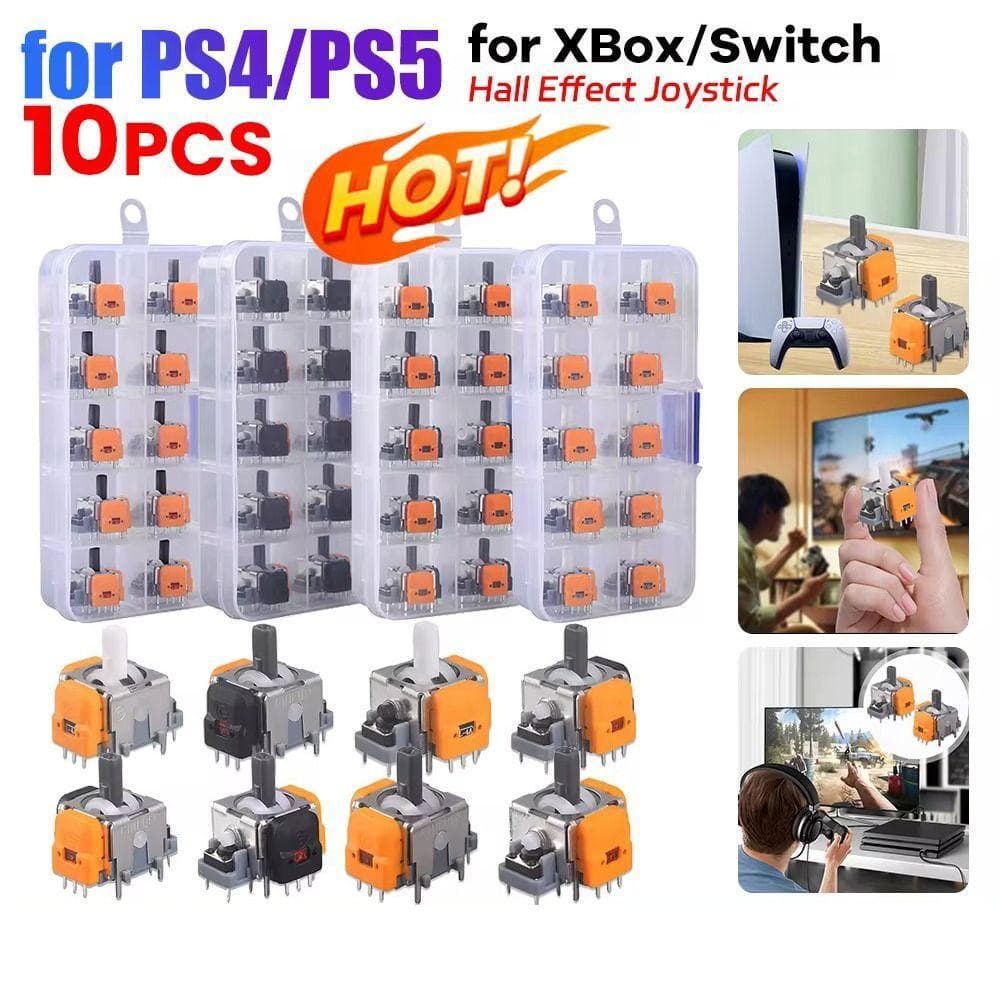 10PCS Controlador Thumb Stick , Para Playstation 5 Hall Effect Joystick PS5/PS4/Xbox/Switch