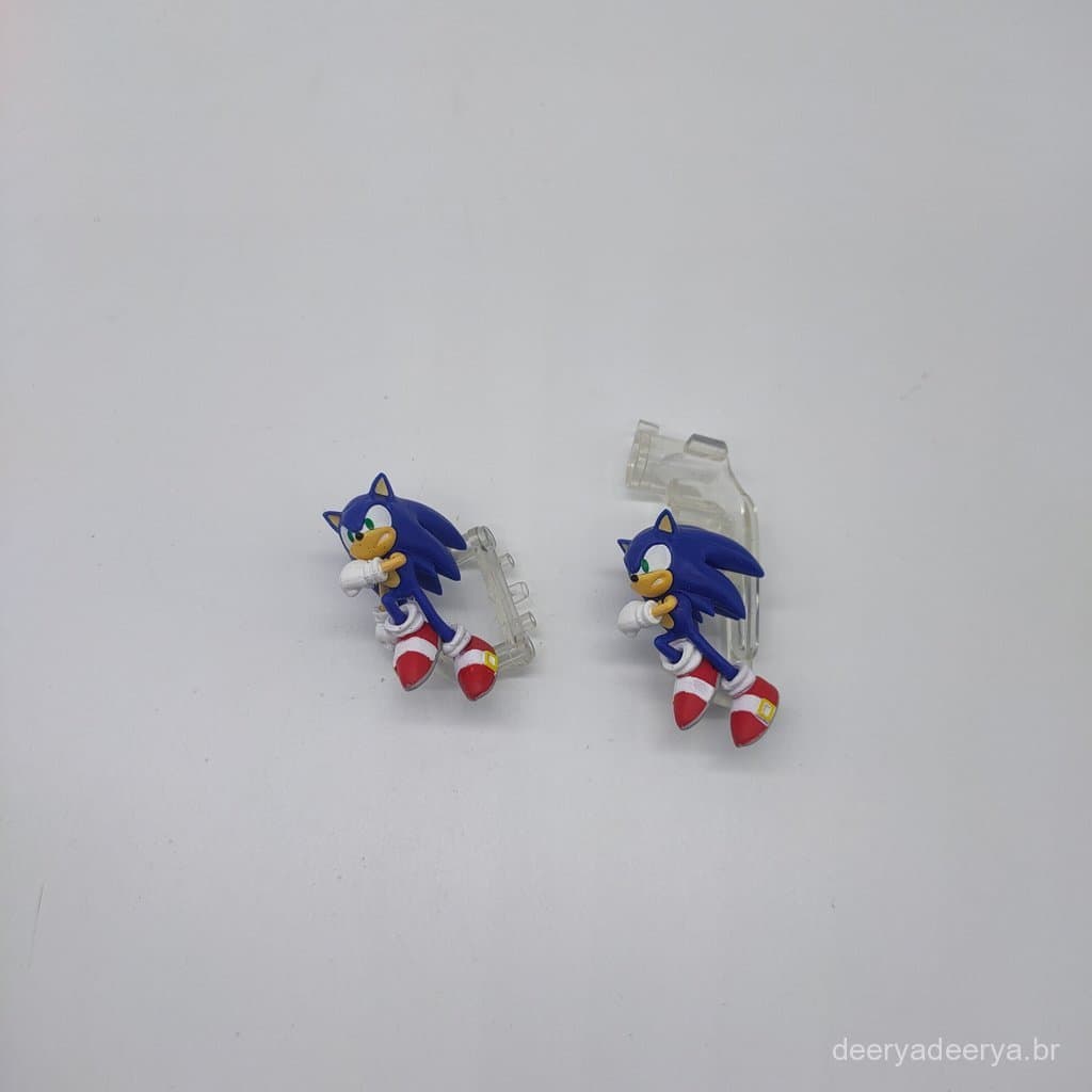 Figura solta Super Sonic Kid correndo, mini figura do Sonic Super Mouse, modelo de acessórios de material DIY.