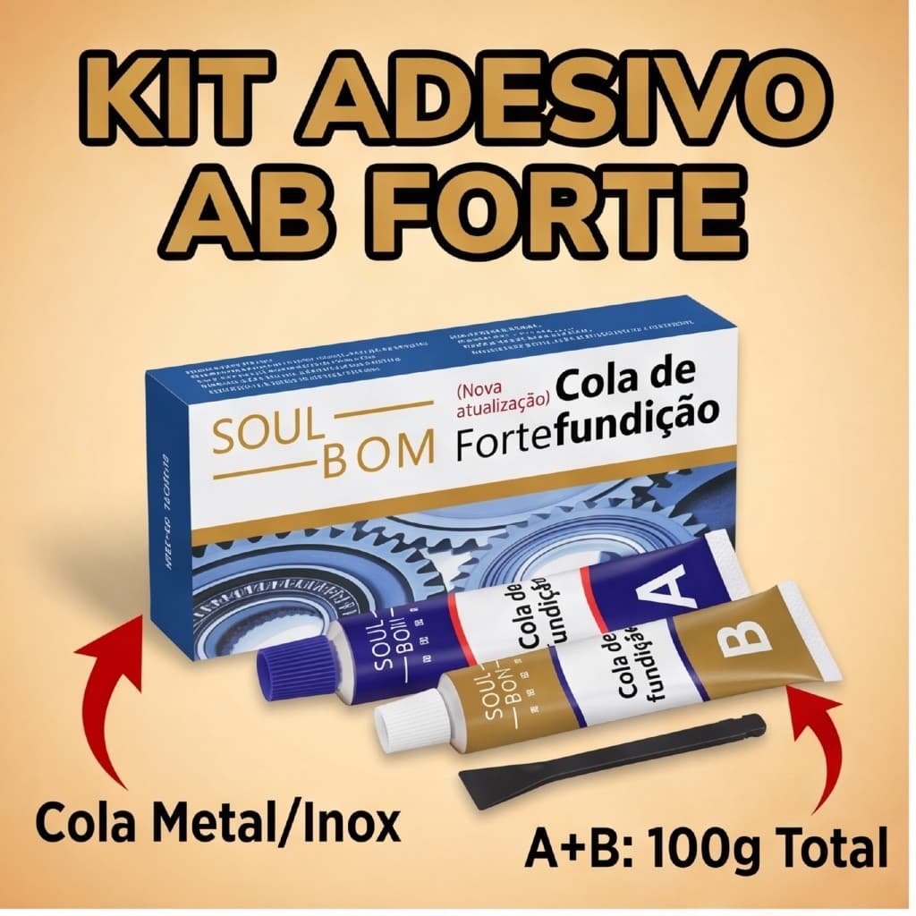 100g Cola para Metal Cola de Reparo Industrail – Adesivo AB de Soldagem a Frio Resistente a Calor