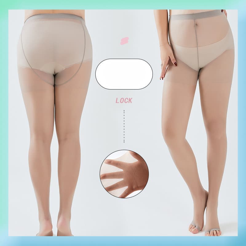 Meias de seda plus size ultrafinas de verão, meias invisíveis de nylon anti-fio solto com efeito levanta-bumbum, para mu